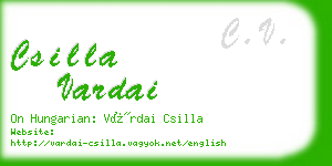 csilla vardai business card